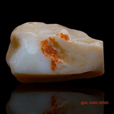 Natural Fire Opal Gemstone 31.00 Cts Loose Fancy Rough From Australia 26x17x12 mm R-850