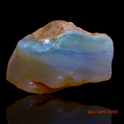 Natural Untreated Fire Opal Loose Gemstone Fancy Rough From Australia 43.00 Cts 22x21x16 mm R-854