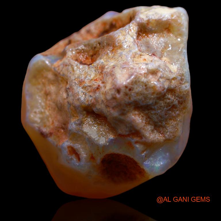 Natural Untreated Fire Opal Loose Gemstone Fancy Rough From Australia 43.00 Cts 22x21x16 mm R-854