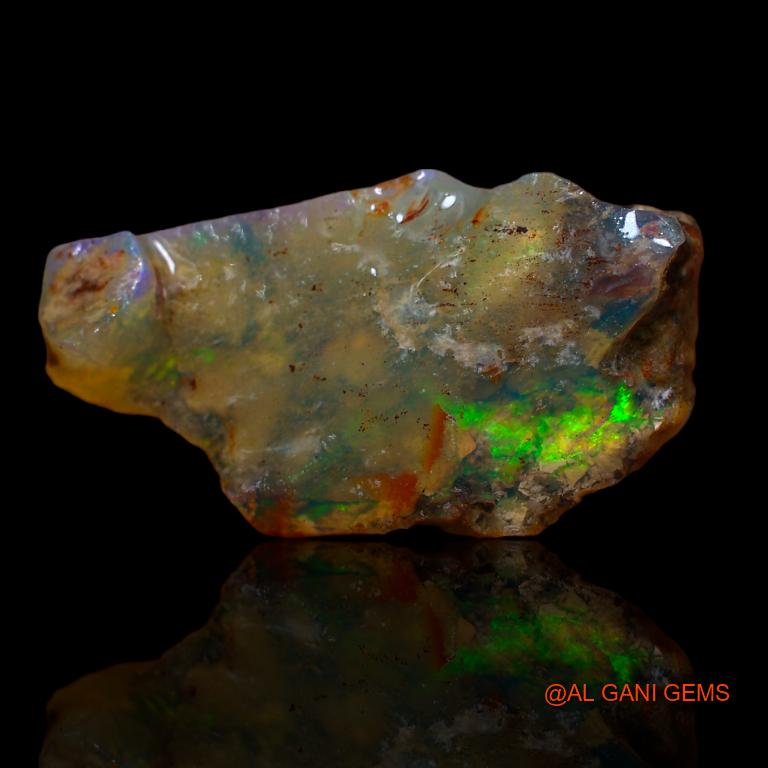 11.00 Cts Natural Australian Fire Opal Loose Gemstone Fancy Rough 27x16x5 mm R-858