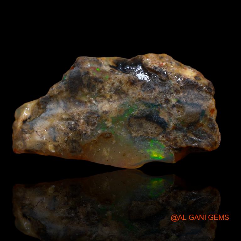 11.00 Cts Natural Australian Fire Opal Loose Gemstone Fancy Rough 27x16x5 mm R-858