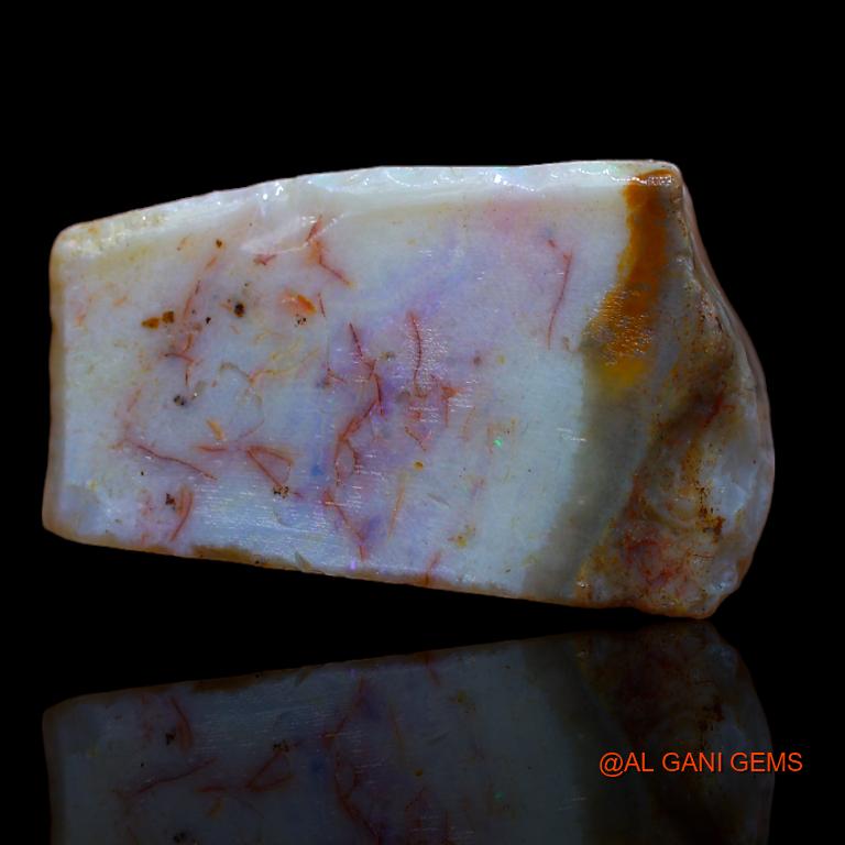 21.00 Cts Natural Australian Fire Opal Loose Gemstone Fancy Rough 25x15x8 mm R-872