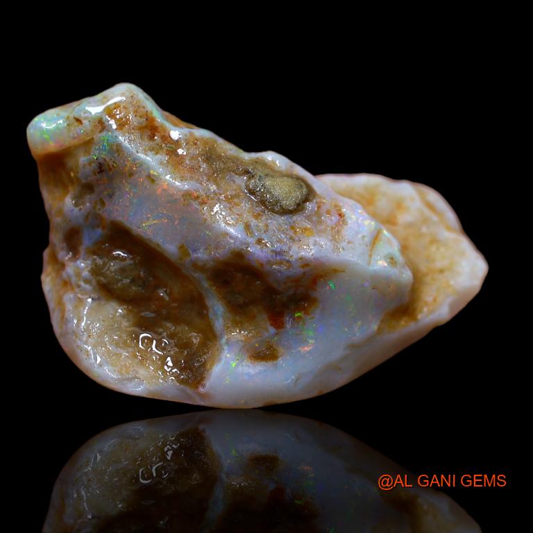 18.00 Cts Natural Australian Fire Opal Loose Gemstone Fancy Rough 26x18x2 mm R-874
