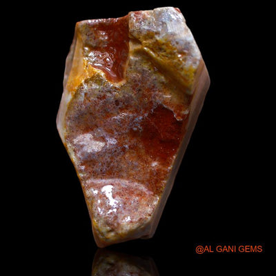 Natural Untreated Fire Opal Loose Gemstone Fancy Rough From Australia 21.00 Cts 26x16x9 mm R-879