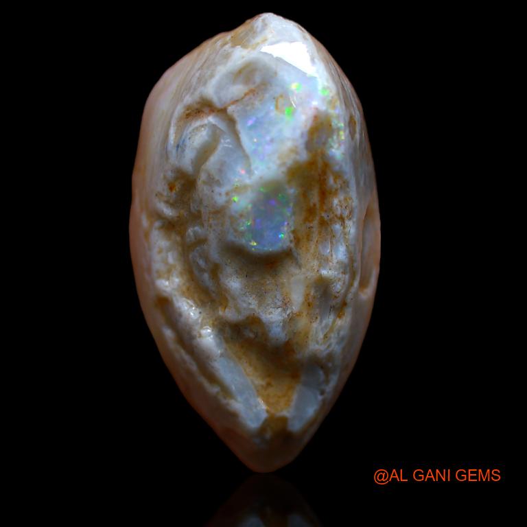 Natural Untreated Fire Opal Loose Gemstone Fancy Rough From Australia 22.00 Cts 26x13x12 mm R-886