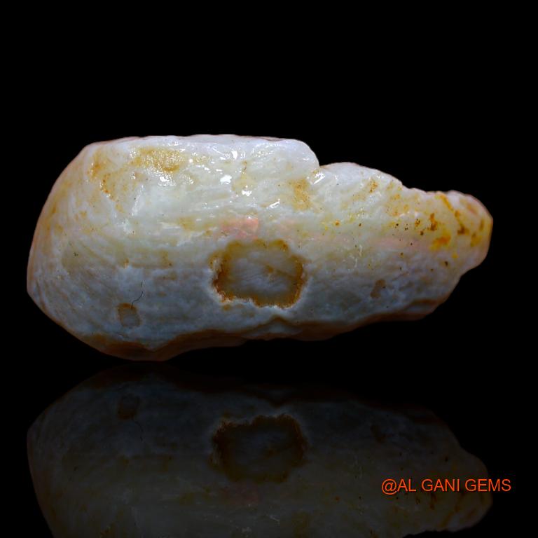 Natural Untreated Fire Opal Loose Gemstone Fancy Rough From Australia 22.00 Cts 26x13x12 mm R-886