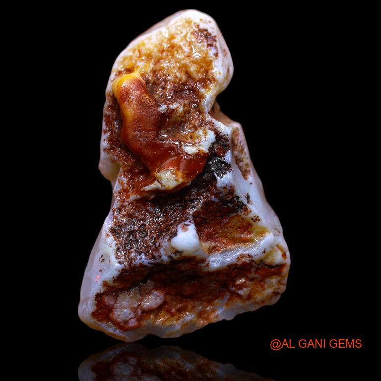 16.00 Cts Natural Australian Fire Opal Loose Gemstone Fancy Rough 28x20x8 mm R-897