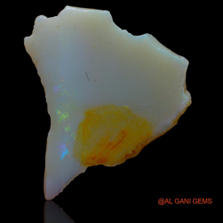 Natural Untreated Fire Opal Loose Gemstone Fancy Rough From Australia 13.00 Cts 27x25x4 mm R-905