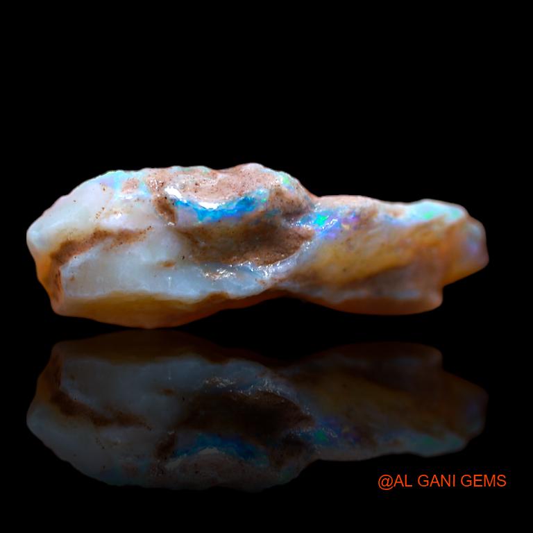 Natural Fire Opal Gemstone 12.00 Cts Loose Fancy Rough From Australia 23x15x6 mm R-916