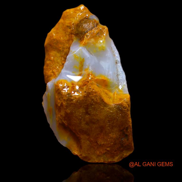 Natural Untreated Fire Opal Loose Gemstone Fancy Rough From Australia 8.00 Cts 24x13x6 mm R-933