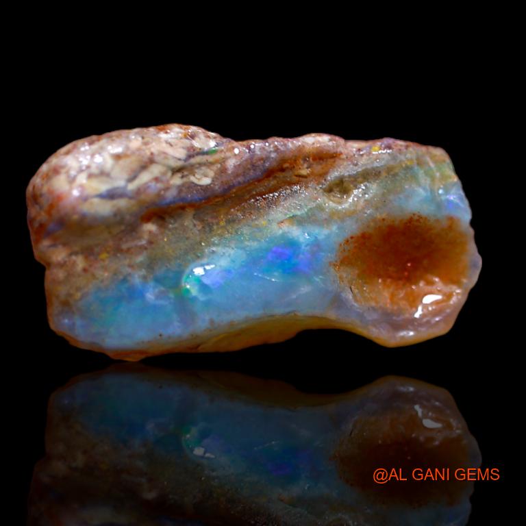 Natural Untreated Fire Opal Loose Gemstone Fancy Rough From Australia 7.00 Cts 20x11x7 mm R-935