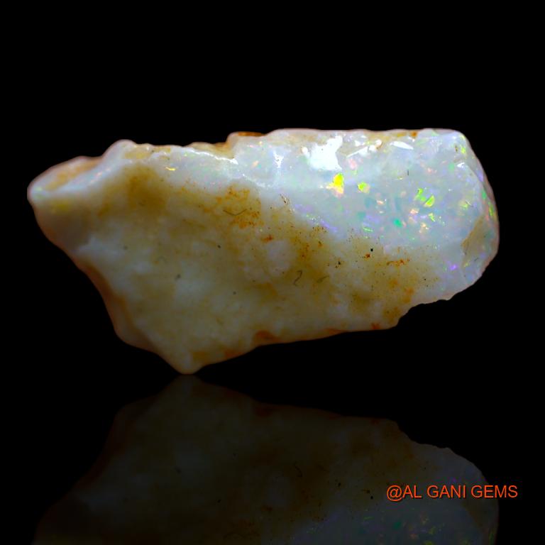 Natural Fire Opal Gemstone 6.00 Cts Loose Fancy Rough From Australia 20x11x5 mm R-936