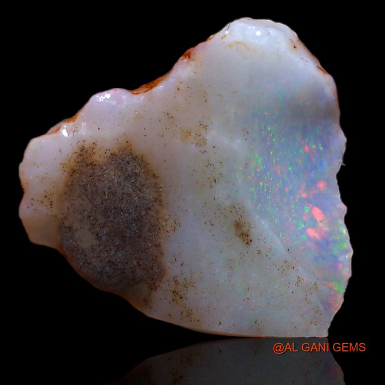 4.00 Cts Natural Australian Fire Opal Loose Gemstone Fancy Rough 16x16x3 mm R-937