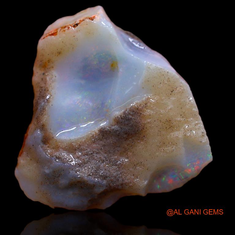 4.00 Cts Natural Australian Fire Opal Loose Gemstone Fancy Rough 16x16x3 mm R-937