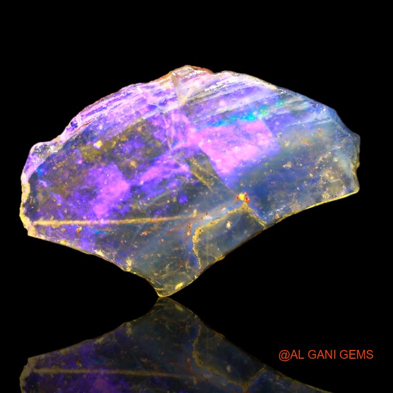 2.40 Cts Natural Australian Fire Opal Loose Gemstone Fancy Rough 19x12x2 mm R-941
