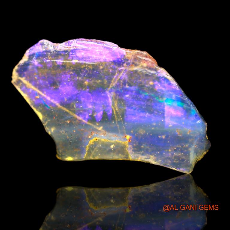 2.40 Cts Natural Australian Fire Opal Loose Gemstone Fancy Rough 19x12x2 mm R-941