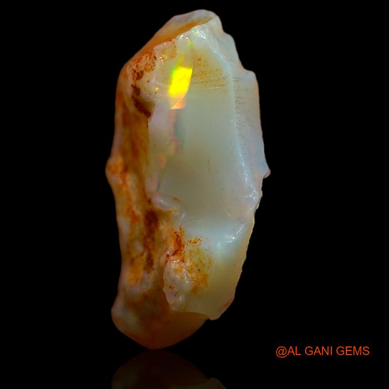 Natural Fire Opal Gemstone 9.00 Cts Loose Fancy Rough From Australia 20x14x7 mm R-971