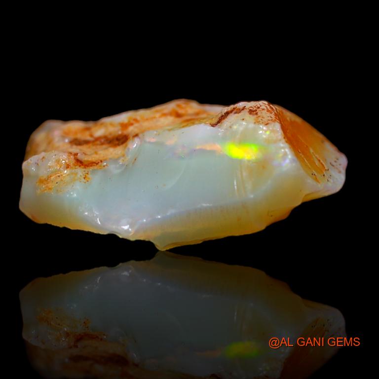 Natural Fire Opal Gemstone 9.00 Cts Loose Fancy Rough From Australia 20x14x7 mm R-971