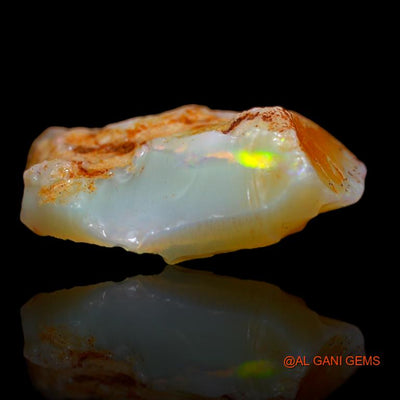 Natural Fire Opal Gemstone 9.00 Cts Loose Fancy Rough From Australia 20x14x7 mm R-971
