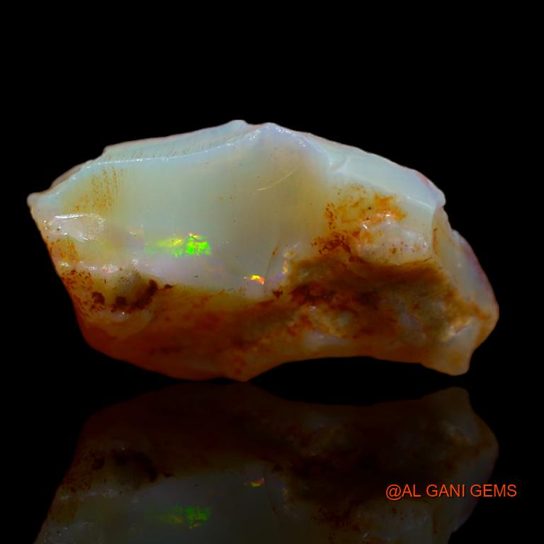 Natural Fire Opal Gemstone 9.00 Cts Loose Fancy Rough From Australia 20x14x7 mm R-971