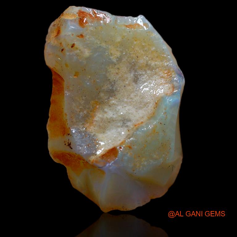 Natural Fire Opal Gemstone 9.00 Cts Loose Fancy Rough From Australia 20x14x7 mm R-971