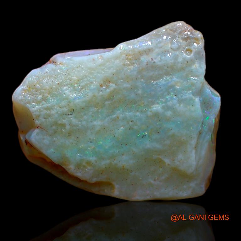 6.00 Cts Natural Australian Fire Opal Loose Gemstone Fancy Rough 17x15x1 mm R-972