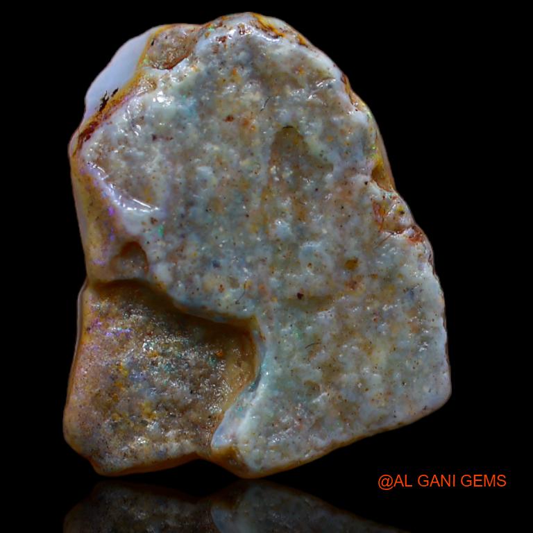 6.00 Cts Natural Australian Fire Opal Loose Gemstone Fancy Rough 17x15x1 mm R-972