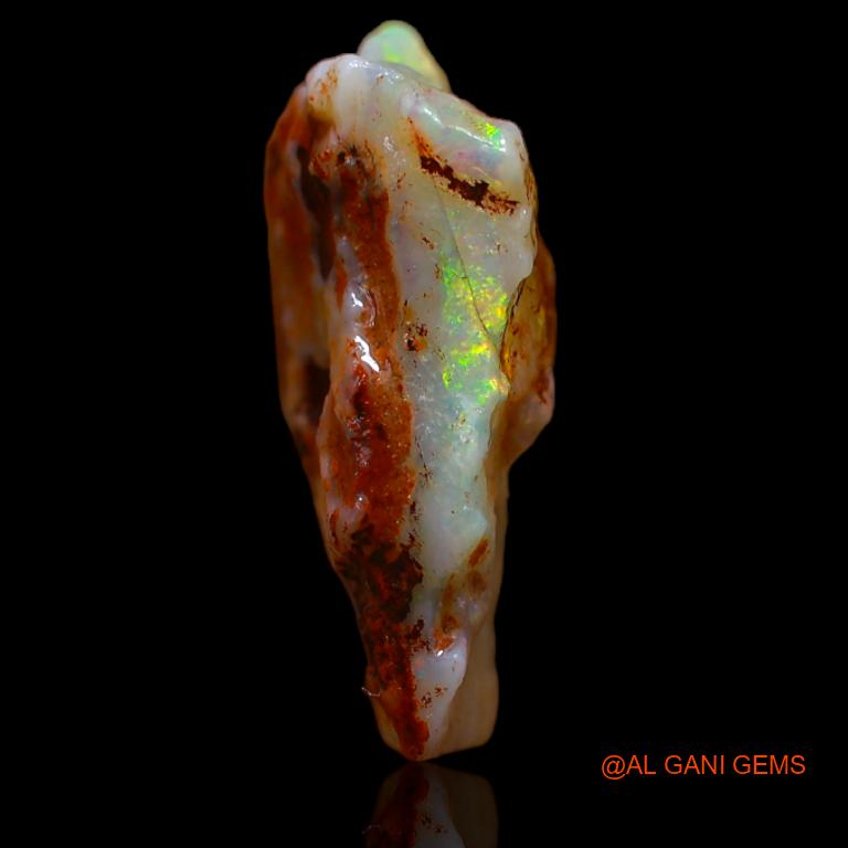 Natural Untreated Fire Opal Loose Gemstone Fancy Rough From Australia 7.00 Cts 17x16x6 mm R-989