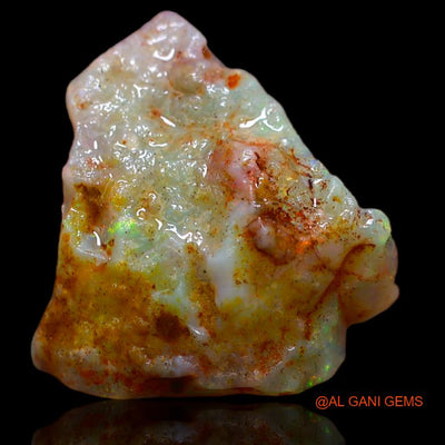 Natural Untreated Fire Opal Loose Gemstone Fancy Rough From Australia 7.00 Cts 17x16x6 mm R-989
