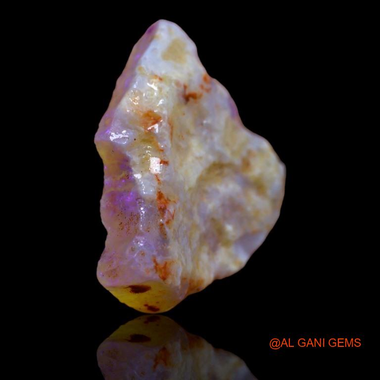 Natural Fire Opal Gemstone 8.25 Cts Loose Fancy Rough From Australia 21x17x5 mm R-99