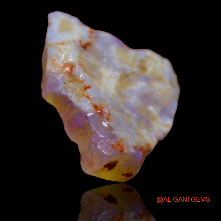Natural Fire Opal Gemstone 8.25 Cts Loose Fancy Rough From Australia 21x17x5 mm R-99