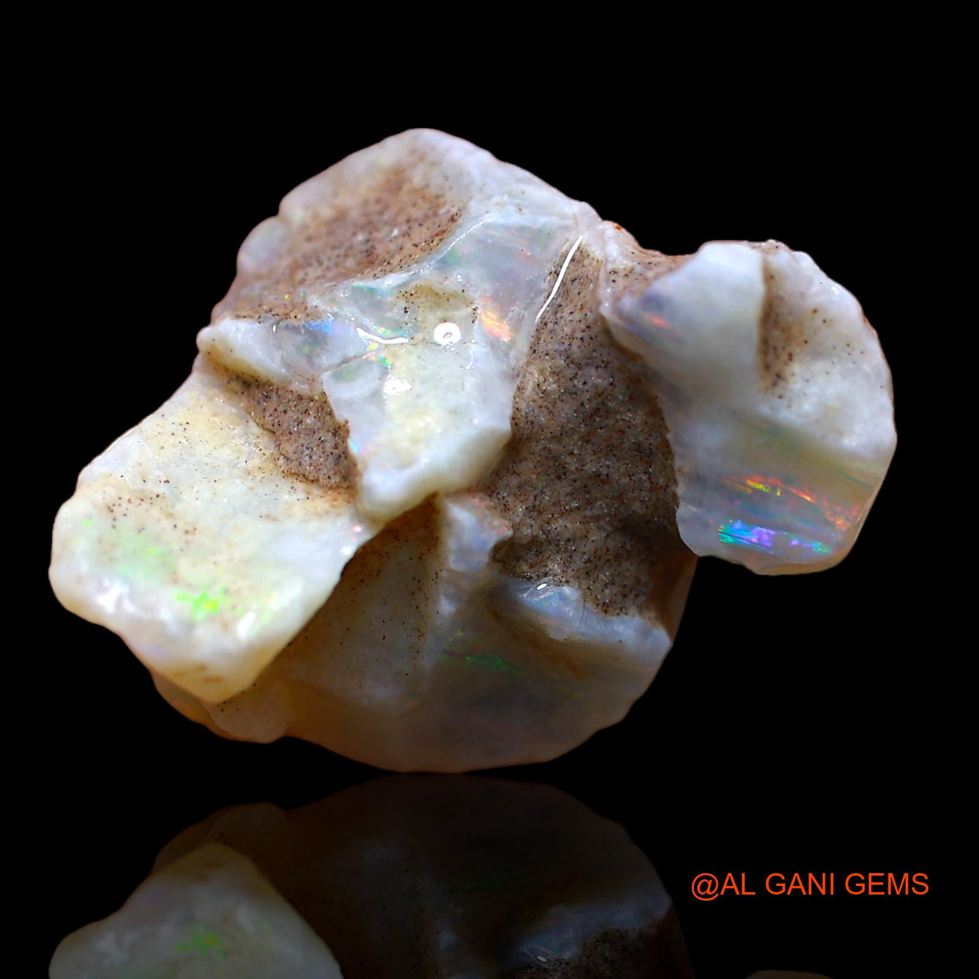 Natural Untreated Fire Opal Loose Gemstone Fancy Rough From Australia 23.95 Cts 26x20x14 mm RA-103