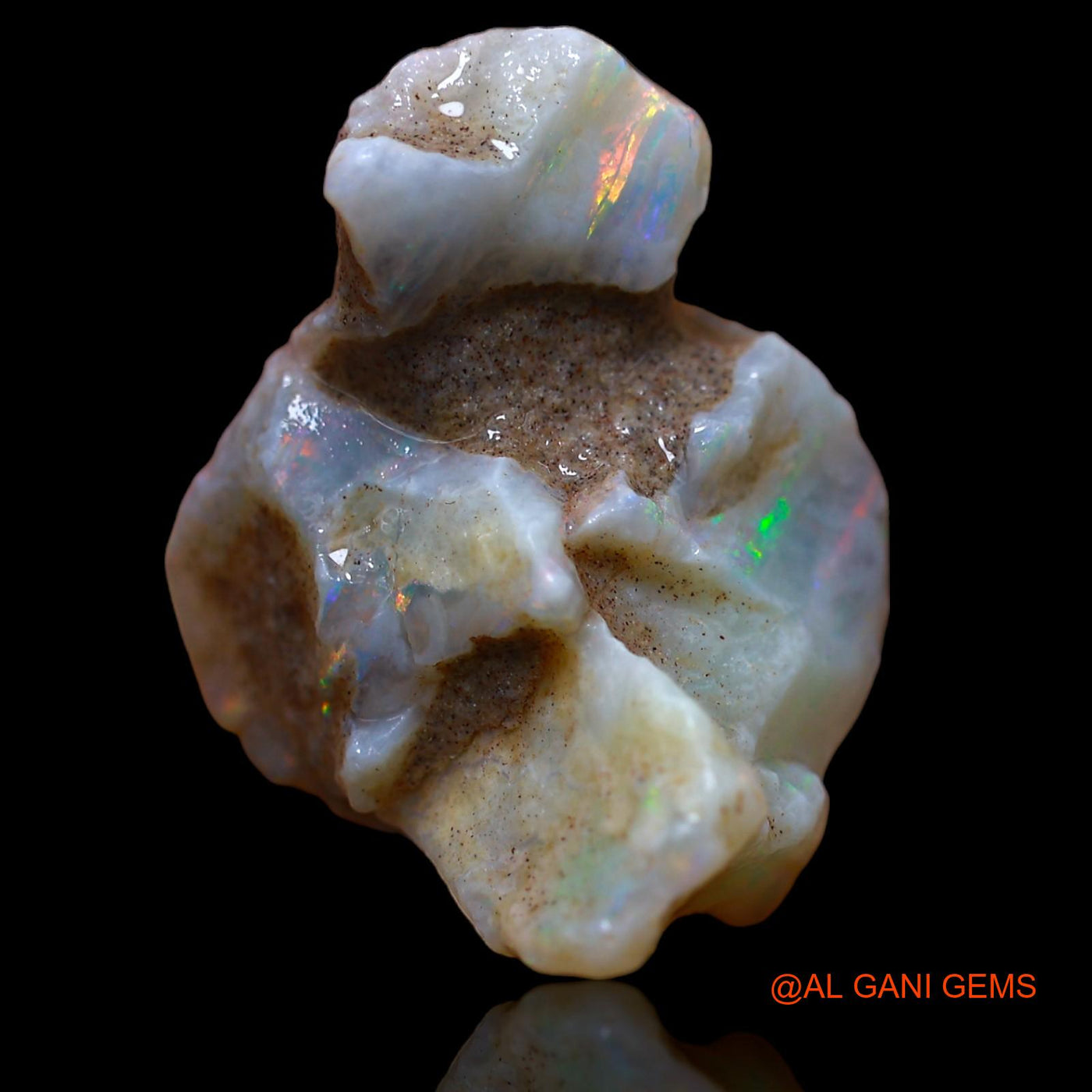 Natural Untreated Fire Opal Loose Gemstone Fancy Rough From Australia 23.95 Cts 26x20x14 mm RA-103