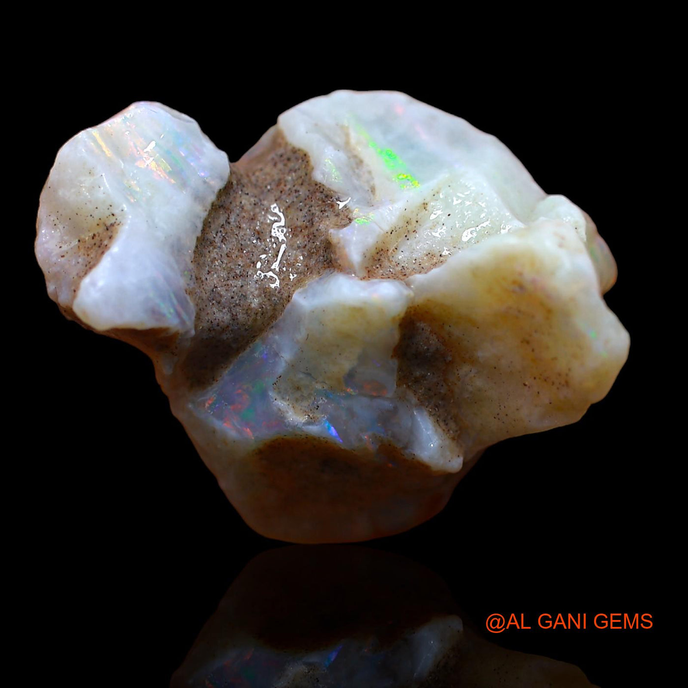 Natural Untreated Fire Opal Loose Gemstone Fancy Rough From Australia 23.95 Cts 26x20x14 mm RA-103