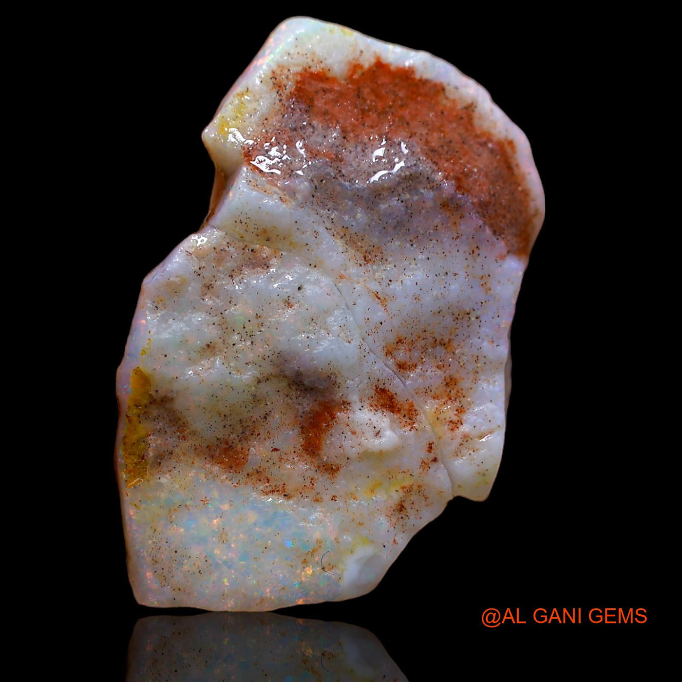 10.45 Cts Natural Australian Fire Opal Loose Gemstone Fancy Rough 25x16x8 mm RA-108