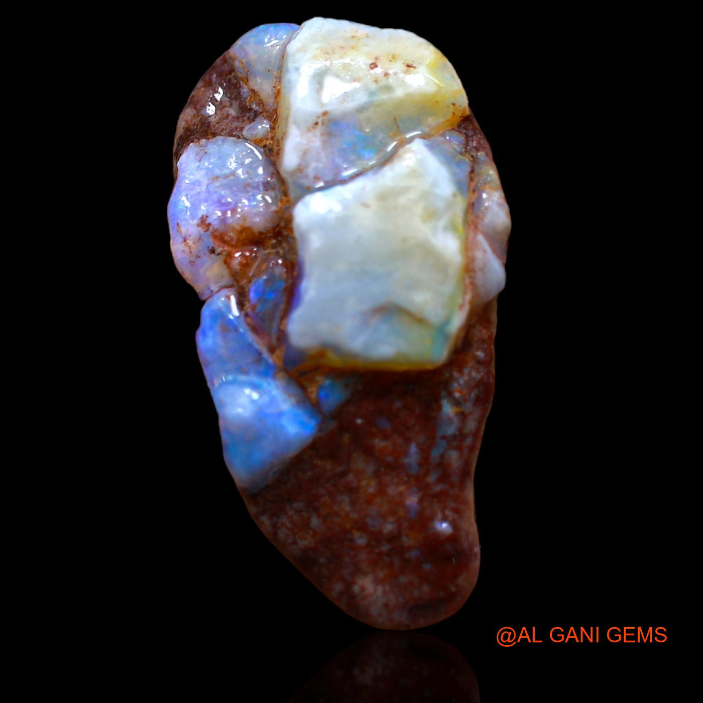 Natural Fire Opal Gemstone 8.05 Cts Loose Fancy Rough From Australia 24x13x6 mm RA-128
