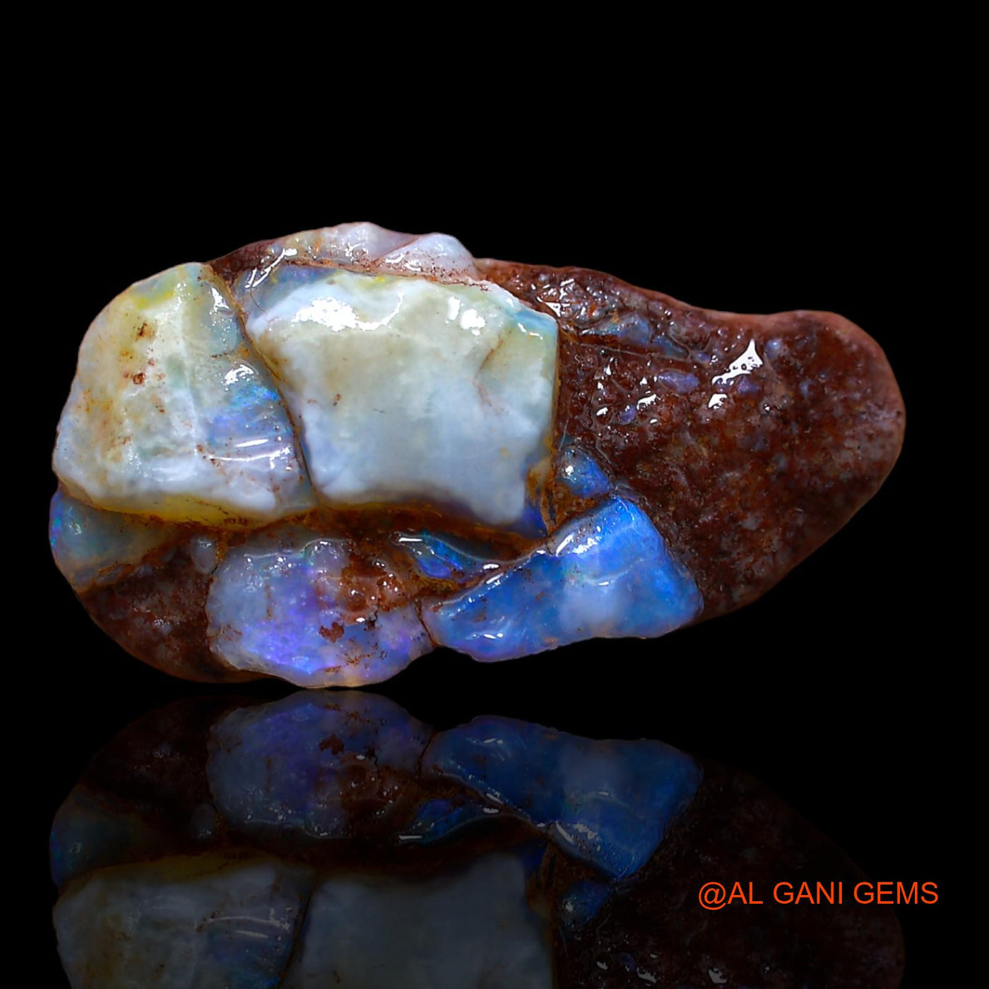 Natural Fire Opal Gemstone 8.05 Cts Loose Fancy Rough From Australia 24x13x6 mm RA-128