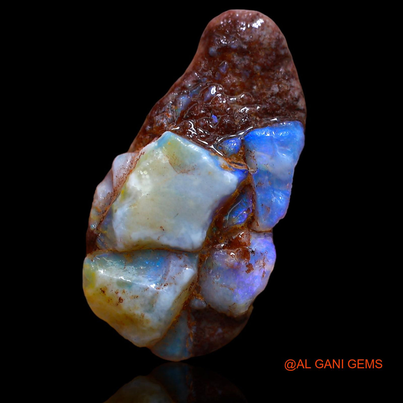Natural Fire Opal Gemstone 8.05 Cts Loose Fancy Rough From Australia 24x13x6 mm RA-128