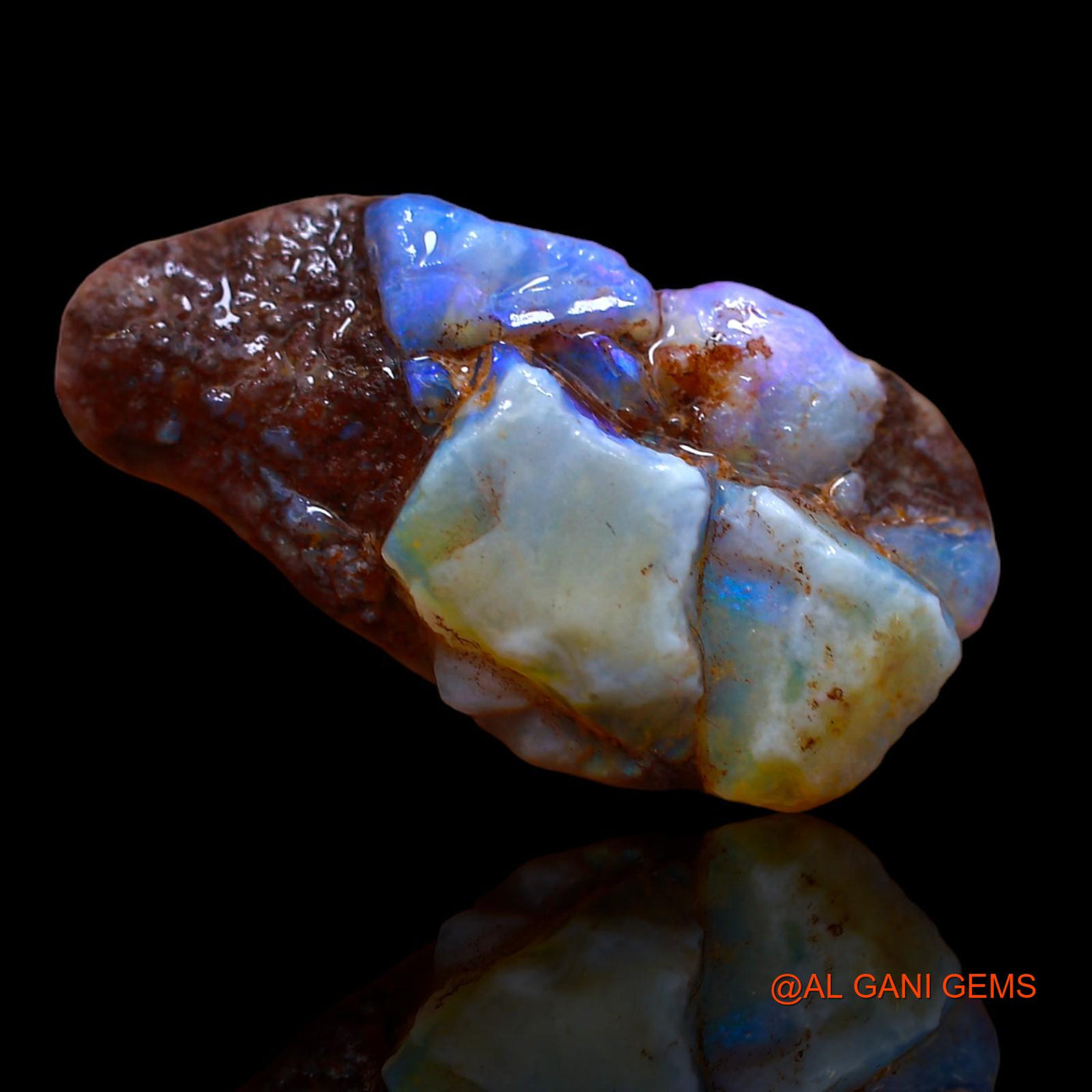 Natural Fire Opal Gemstone 8.05 Cts Loose Fancy Rough From Australia 24x13x6 mm RA-128