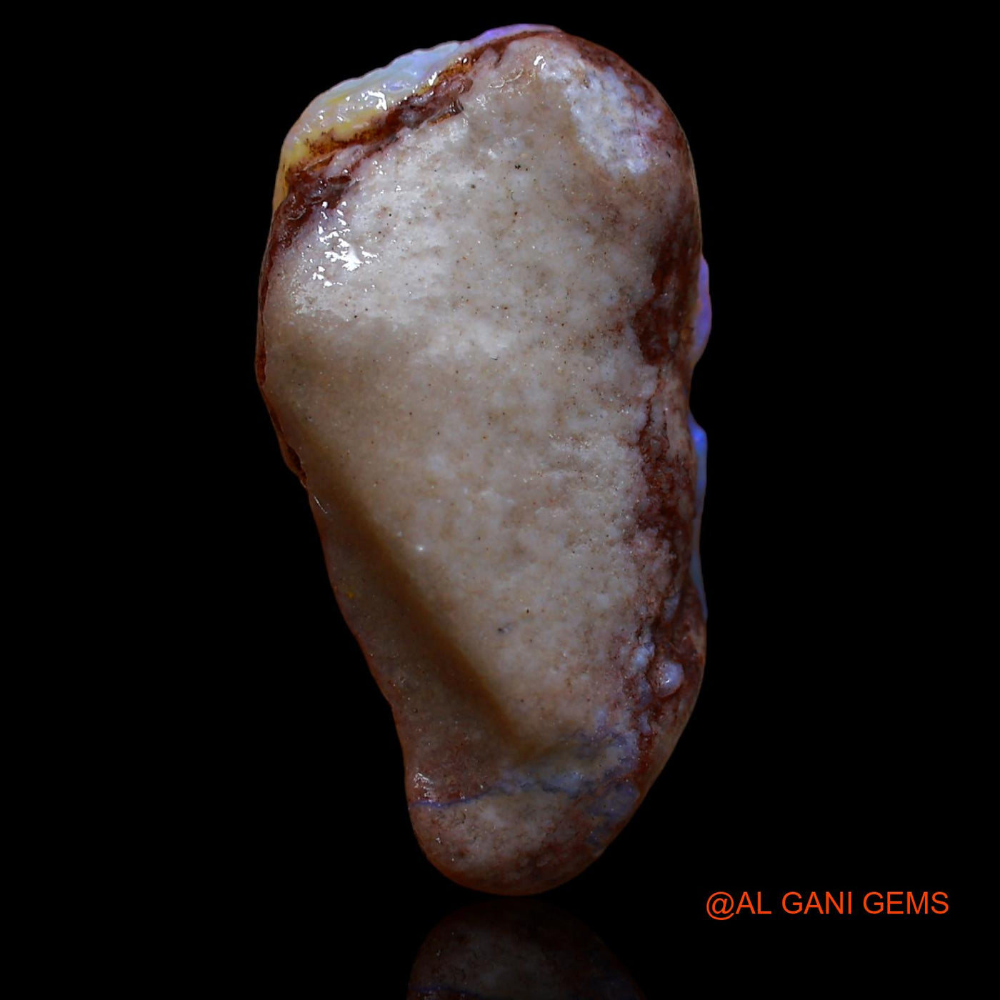 Natural Fire Opal Gemstone 8.05 Cts Loose Fancy Rough From Australia 24x13x6 mm RA-128