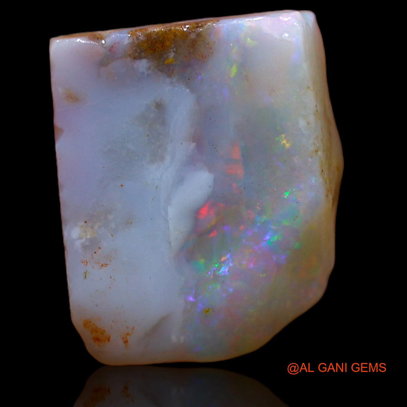 6.95 Cts Natural Australian Fire Opal Loose Gemstone Fancy Rough 13x11x6 mm RA-166