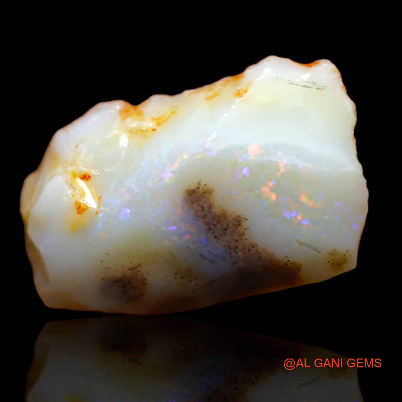 Natural Fire Opal Gemstone 7.50 Cts Loose Fancy Rough From Australia 18x11x5 mm RA-16