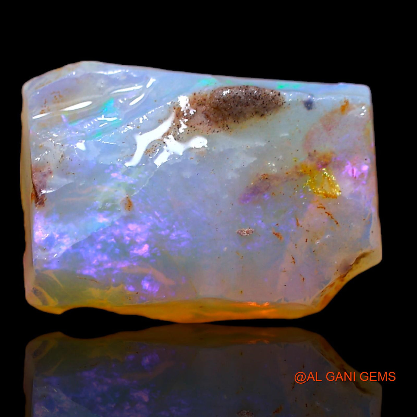5.75 Cts Natural Australian Fire Opal Loose Gemstone Fancy Rough 14x10x5 mm RA-183