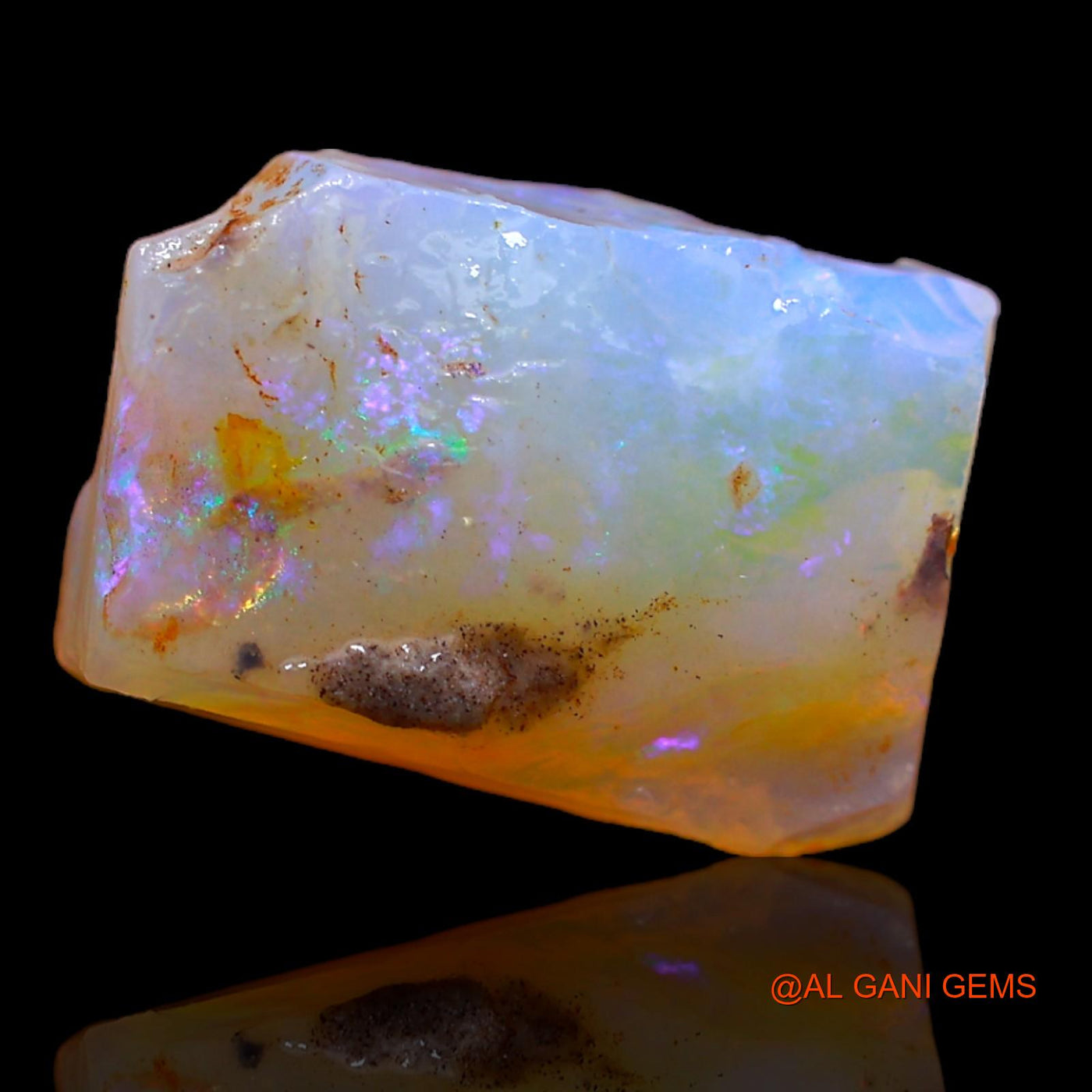 5.75 Cts Natural Australian Fire Opal Loose Gemstone Fancy Rough 14x10x5 mm RA-183
