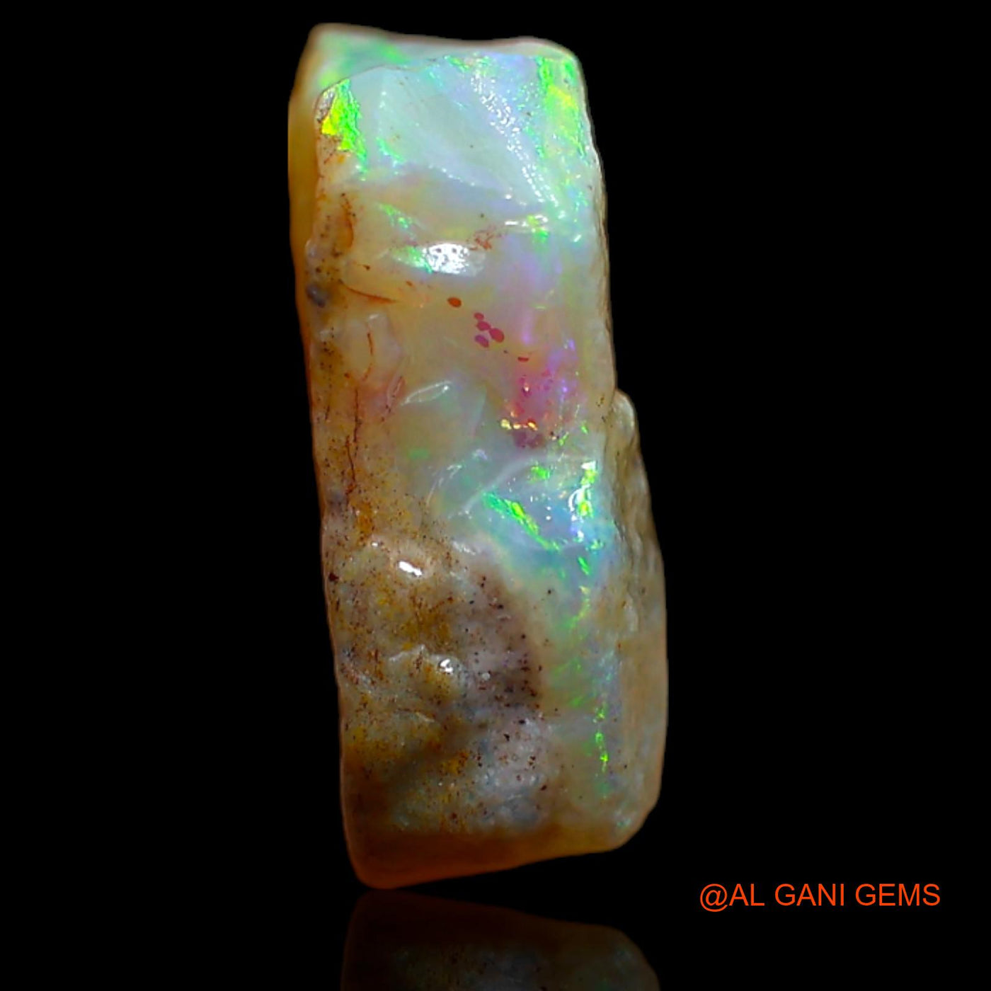 Natural Fire Opal Gemstone 4.55 Cts Loose Fancy Rough From Australia 12x11x5 mm RA-195