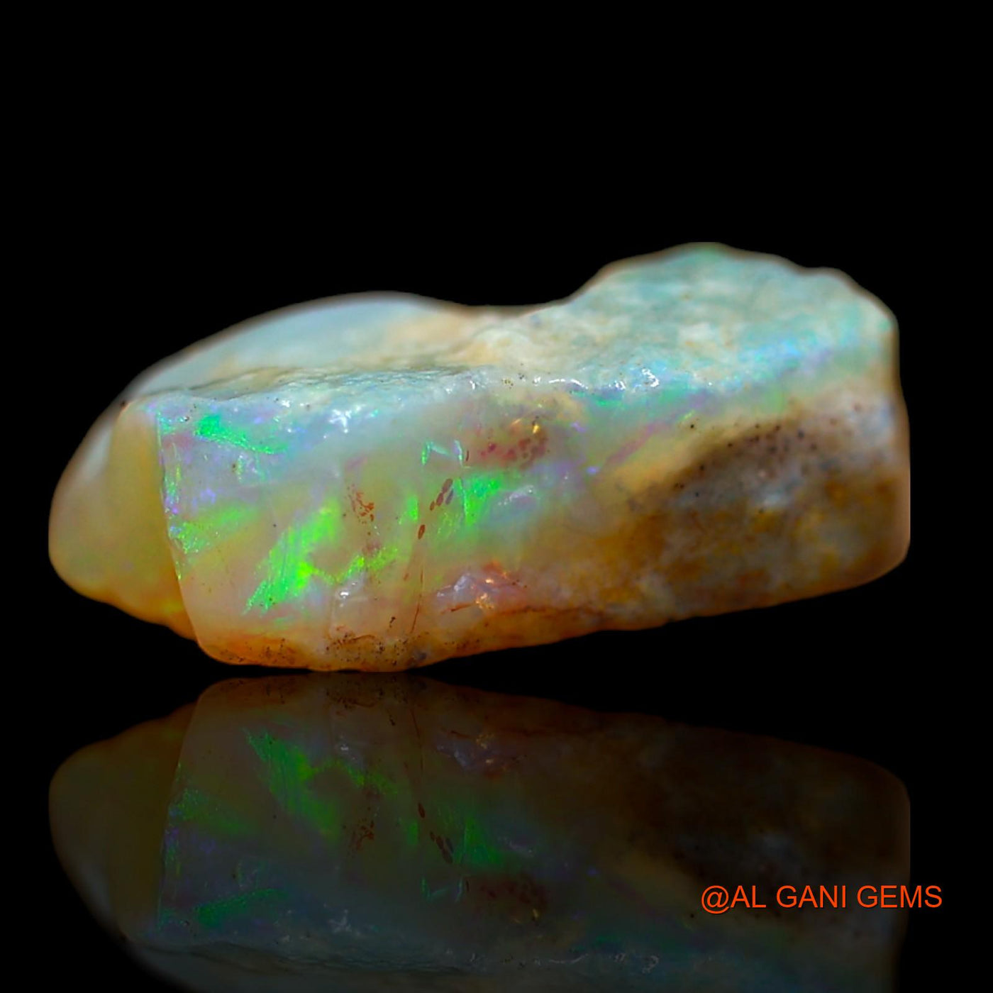 Natural Fire Opal Gemstone 4.55 Cts Loose Fancy Rough From Australia 12x11x5 mm RA-195