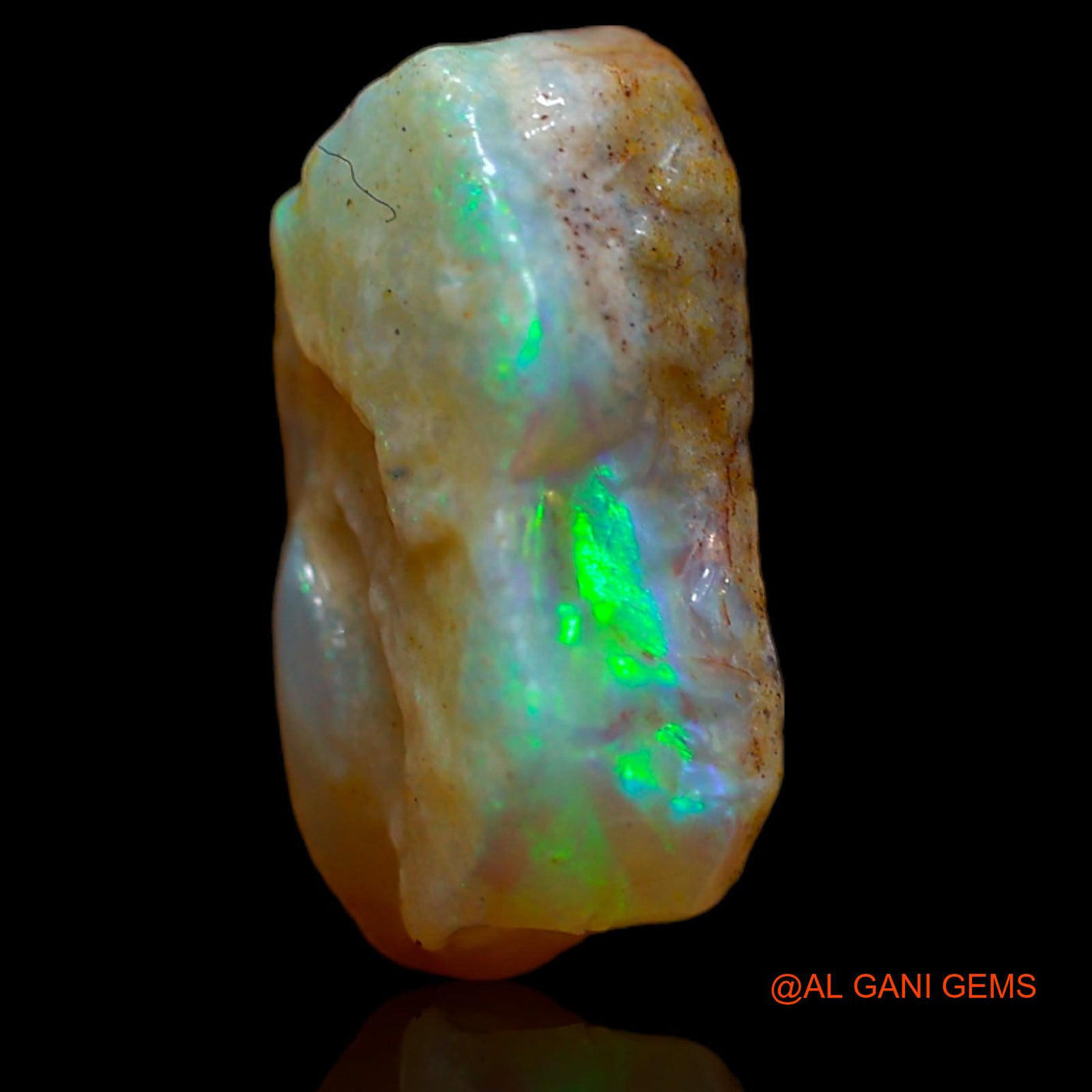 Natural Fire Opal Gemstone 4.55 Cts Loose Fancy Rough From Australia 12x11x5 mm RA-195