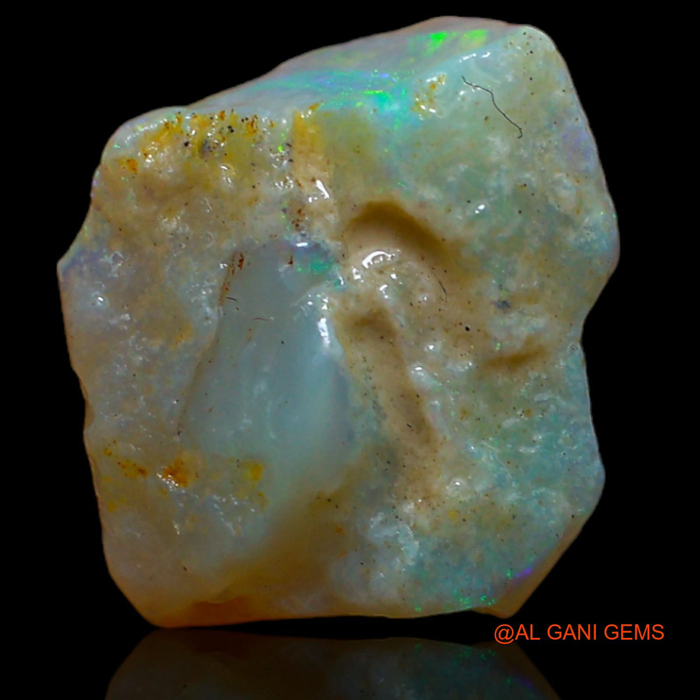 Natural Fire Opal Gemstone 4.55 Cts Loose Fancy Rough From Australia 12x11x5 mm RA-195