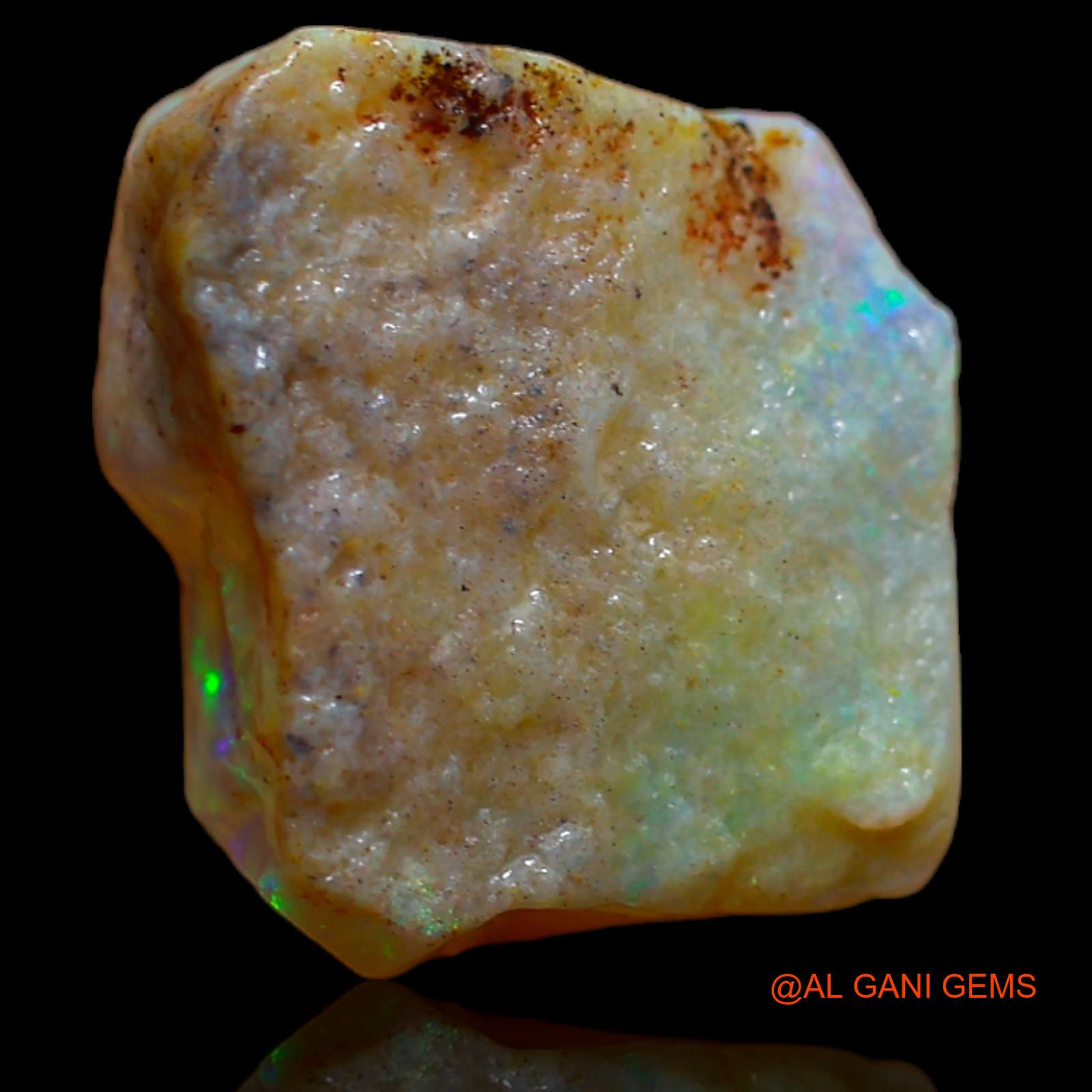 Natural Fire Opal Gemstone 4.55 Cts Loose Fancy Rough From Australia 12x11x5 mm RA-195