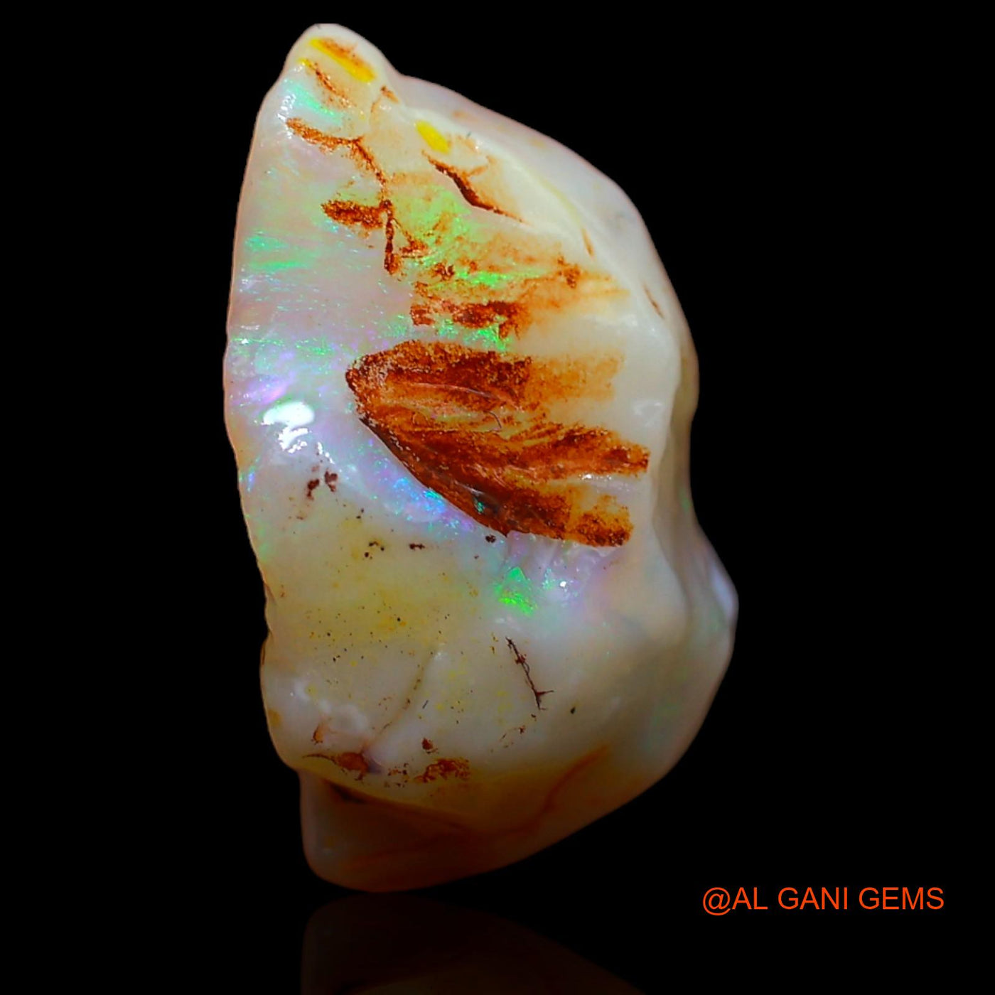 7.65 Cts Unheated Australian Fire Opal Loose Gemstone Fancy Rough Natural 18x9x8 mm RA-201